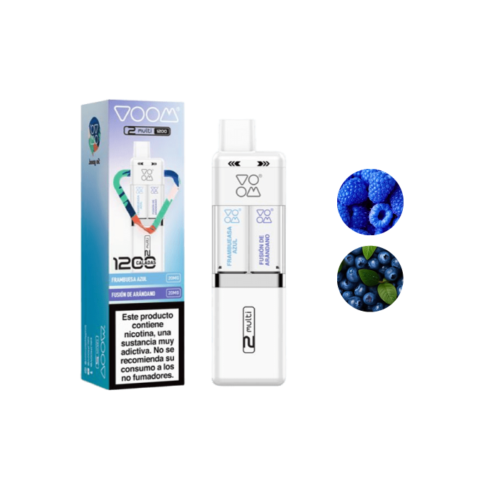 Multi pod VOOM 1200 puffs 2 sabores en 1 con 20 mg/ml nicotina Starter Kit – Barry Serie