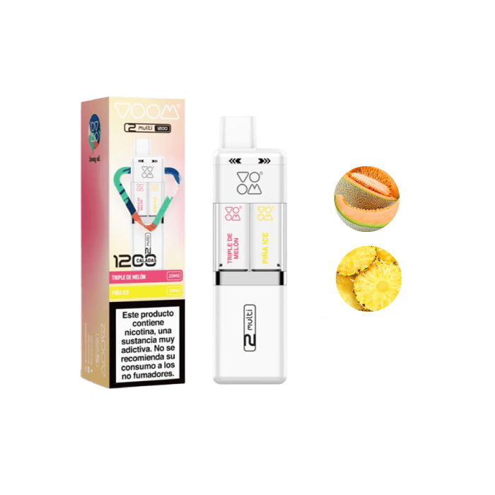 Multi pod VOOM 1200 puffs 2 sabores en 1 con 20 mg/ml nicotina Starter Kit – Fresh Serie
