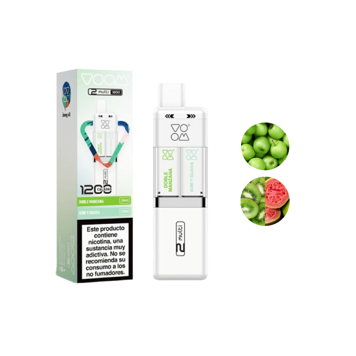 Multi pod VOOM 1200 puffs 2 sabores en 1 con 20 mg/ml nicotina Starter Kit – Sour Serie