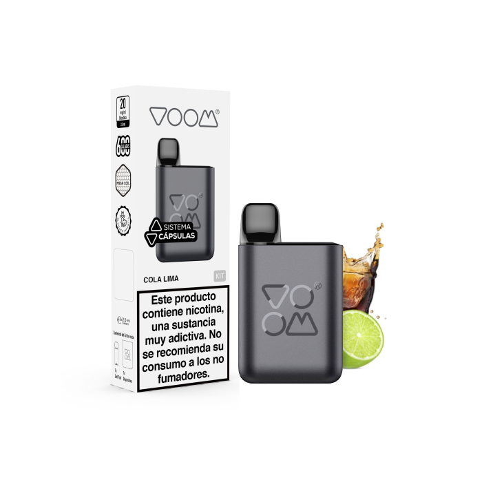 Pod Mod I VOOM Recargable + Cápsula POD MESH 600 puffs con 20 mg/ml nicotina Kit Starter – Cola Lima