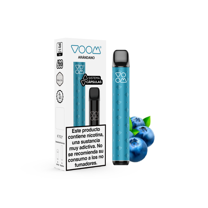 Pod Mi VOOM Recargable + Cápsula POD MESH 600 puffs con 20 mg/ml nicotina Kit Starter – Arándano