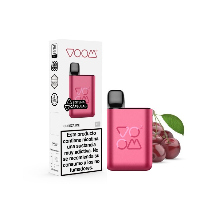 Pod Mod I VOOM Recargable + Cápsula POD MESH 600 puffs con 20 mg/ml nicotina Kit Starter – Cereza Ice