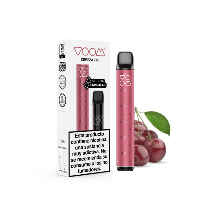 Pod Mi VOOM Recargable + Cápsula POD MESH 600 puffs con 20 mg/ml nicotina Kit Starter – Cereza Ice