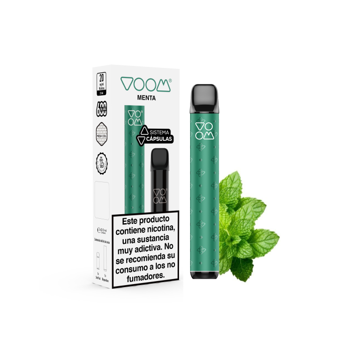 Pod Mi VOOM Recargable + Cápsula POD MESH 600 puffs con 20 mg/ml nicotina Kit Starter – Menta