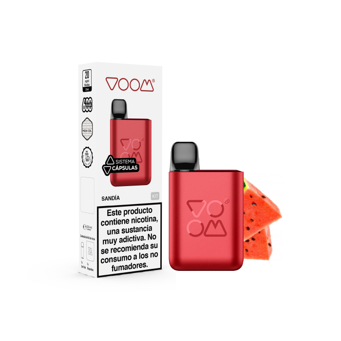 Pod Mod I VOOM Recargable + Cápsula POD MESH 600 puffs con 20 mg/ml nicotina Kit Starter – Sandía