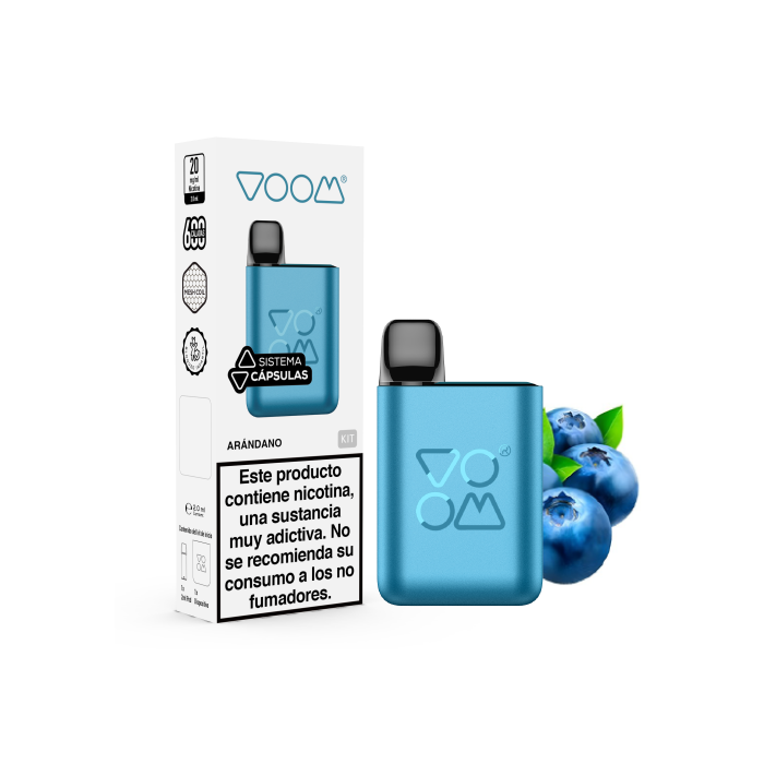 Pod Mod I VOOM Recargable + Cápsula POD MESH 600 puffs con 20 mg/ml nicotina Kit Starter – Arándano