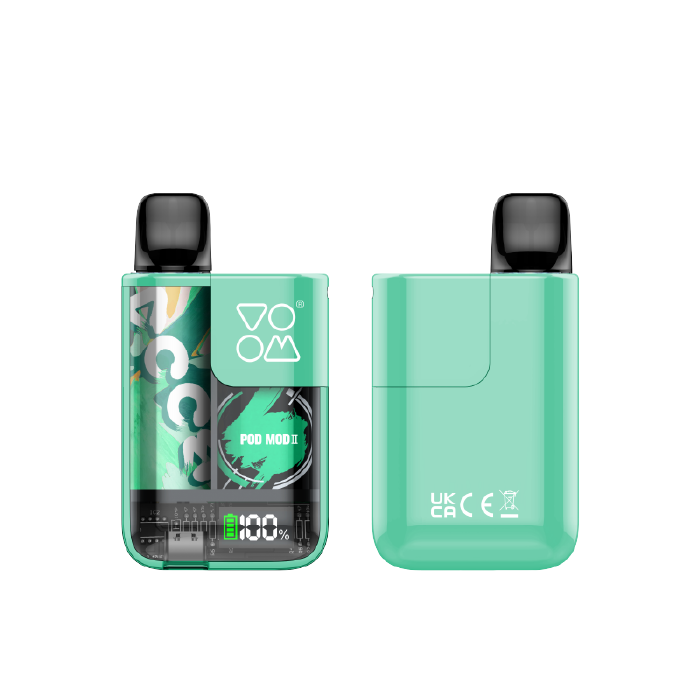 Pod Mod II VOOM + 5 cápsulas dif. sabor x 600 (3.000 puffs) y 20 mg/ml nicotina – Summer Serie