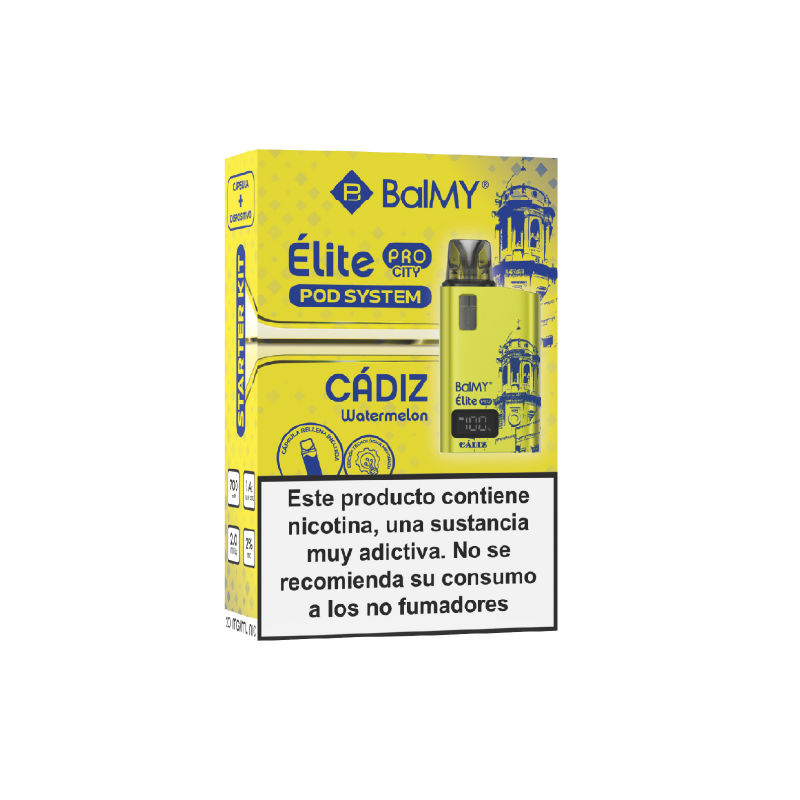 Pod recargable de cápsula BalMY Élite PRO Kit Starter 20mg/ml nicotina – Sandía Cádiz