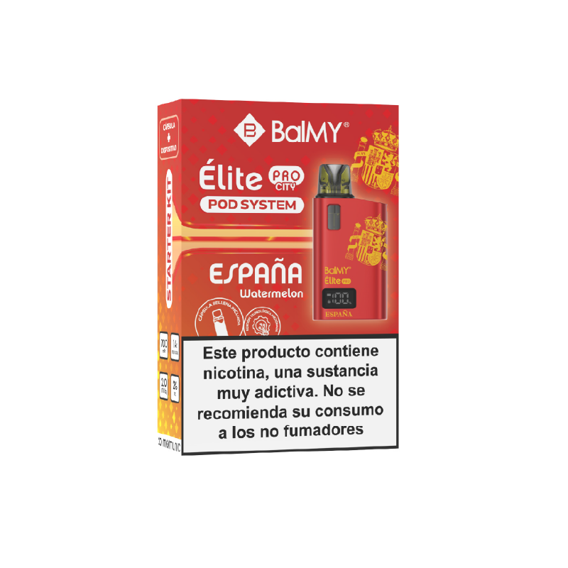 Pod recargable de cápsula BalMY Élite PRO Kit Starter 20mg/ml nicotina – Sandía España
