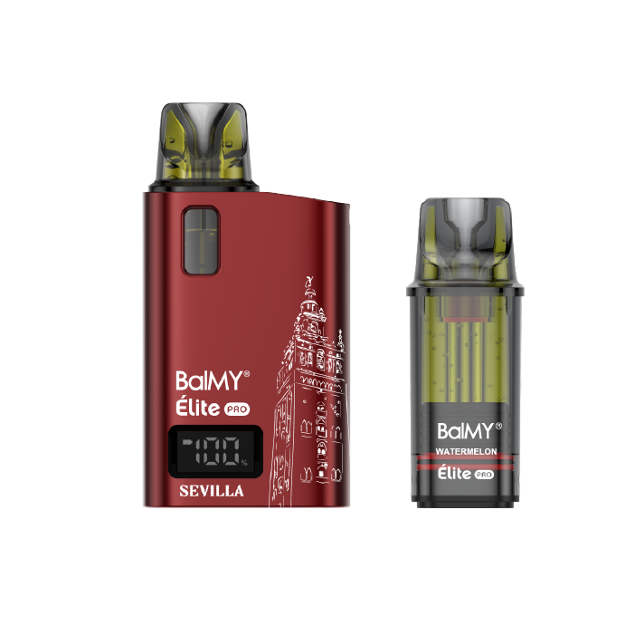 Pod recargable de cápsula BalMY Élite PRO Kit Starter 20mg/ml nicotina – Sandía Sevilla Rojo