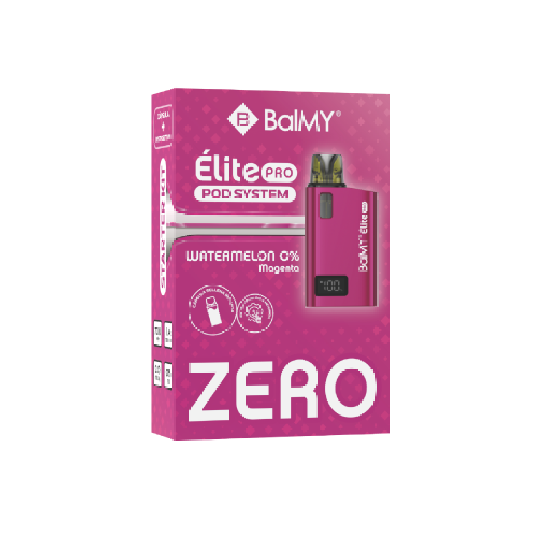 Pod recargable de cápsula BalMY Élite PRO Kit Starter ZERO nicotina – Sandía