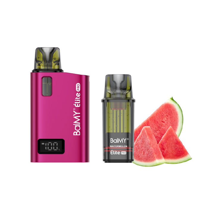 Pod recargable de cápsula BalMY Élite PRO Kit Starter ZERO nicotina – Sandía